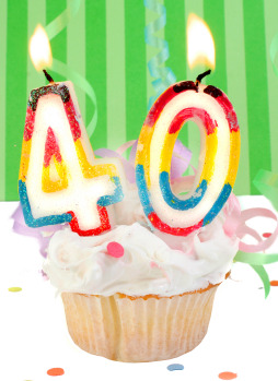 40 birthday cupcake