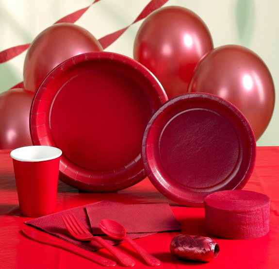 red party plates