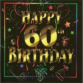 60th birthday party napkin
