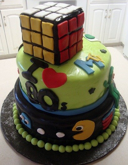 decade themes birthday cakes